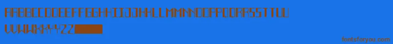 More about DecoFutureBlack Font DecoFutureBlack Font – Brown Fonts on Blue Background