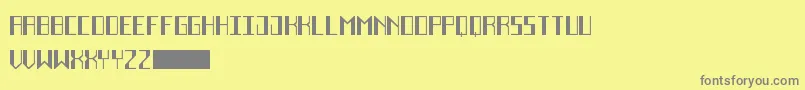 DecoFutureBlack Font – Gray Fonts on Yellow Background