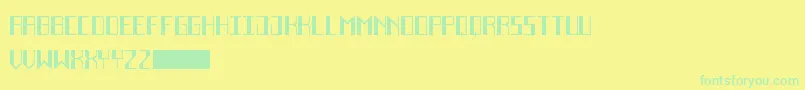 DecoFutureBlack Font – Green Fonts on Yellow Background