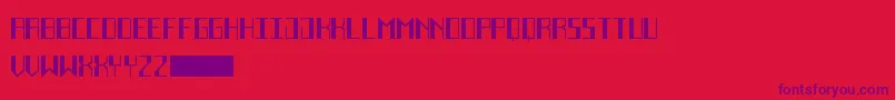 Fonte DecoFutureBlack – fontes roxas em um fundo vermelho