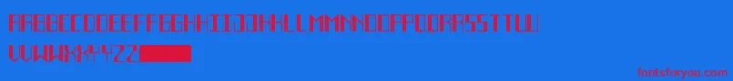 DecoFutureBlack Font – Red Fonts on Blue Background