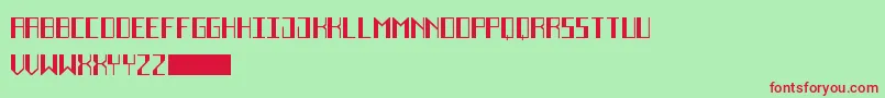 DecoFutureBlack Font – Red Fonts on Green Background