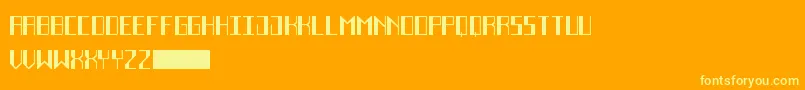 DecoFutureBlack Font – Yellow Fonts on Orange Background