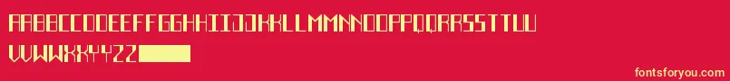 DecoFutureBlack Font – Yellow Fonts on Red Background