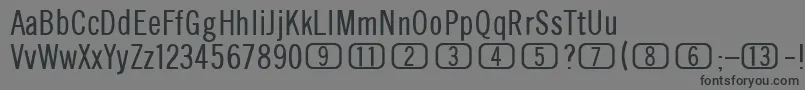 ChannelsPlain Font – Black Fonts on Gray Background