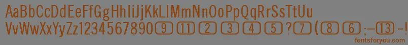 ChannelsPlain-Schriftart – Braune Schriften auf grauem Hintergrund