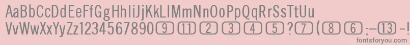ChannelsPlain Font – Gray Fonts on Pink Background
