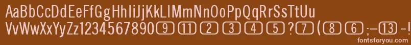ChannelsPlain Font – Pink Fonts on Brown Background