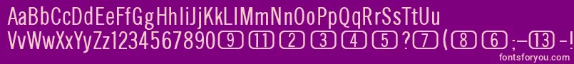ChannelsPlain Font – Pink Fonts on Purple Background