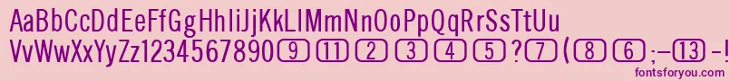 ChannelsPlain Font – Purple Fonts on Pink Background