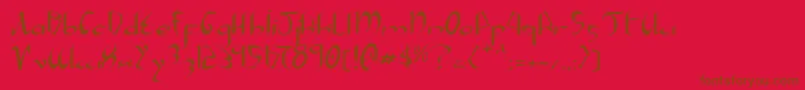 Police Xaphane – polices brunes sur fond rouge