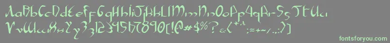 Шрифт Xaphane – зелёные шрифты на сером фоне
