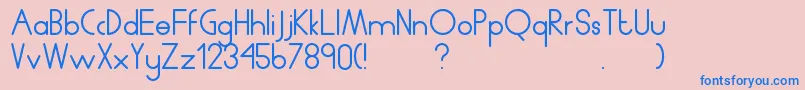 Humanp.JAverage Font – Blue Fonts on Pink Background