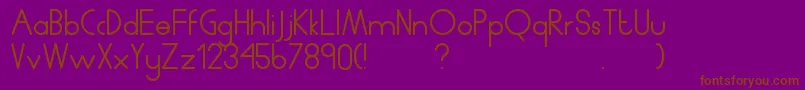 Humanp.JAverage Font – Brown Fonts on Purple Background