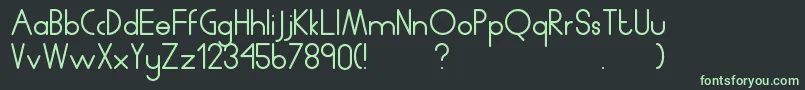 フォントHumanp.JAverage – 黒い背景に緑の文字