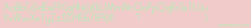 Humanp.JAverage Font – Green Fonts on Pink Background