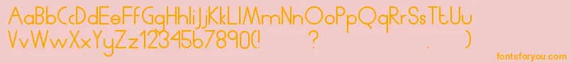 Humanp.JAverage Font – Orange Fonts on Pink Background
