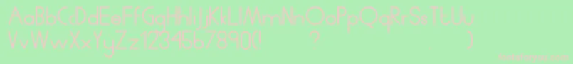 Humanp.JAverage Font – Pink Fonts on Green Background