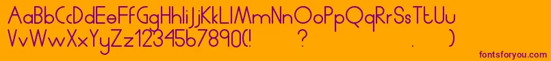 Humanp.JAverage Font – Purple Fonts on Orange Background