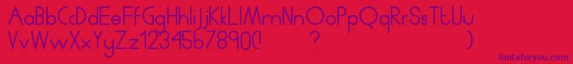Humanp.JAverage Font – Purple Fonts on Red Background