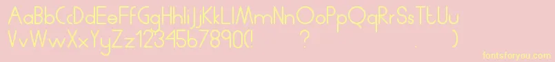 Humanp.JAverage Font – Yellow Fonts on Pink Background