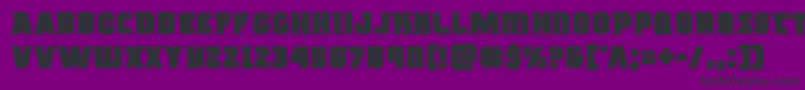 Шрифт Rogueheroacad – чёрные шрифты на фиолетовом фоне