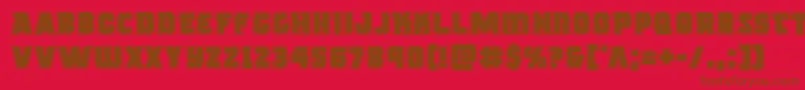 Rogueheroacad Font – Brown Fonts on Red Background