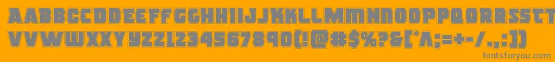 Rogueheroacad Font – Gray Fonts on Orange Background