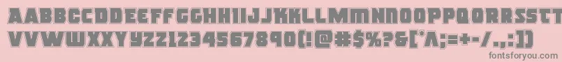 Rogueheroacad Font – Gray Fonts on Pink Background