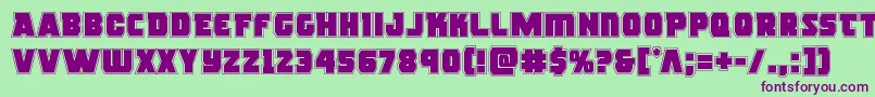 Rogueheroacad Font – Purple Fonts on Green Background