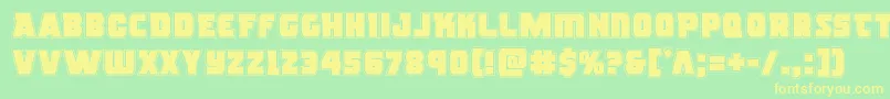 Rogueheroacad Font – Yellow Fonts on Green Background