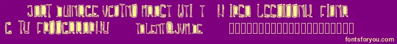 TrojasciptHello Font – Yellow Fonts on Purple Background