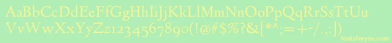 LindenhillRegular Font – Yellow Fonts on Green Background