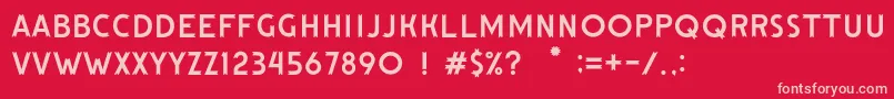 HutanLestari Font – Pink Fonts on Red Background