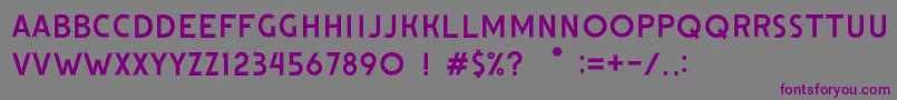HutanLestari Font – Purple Fonts on Gray Background