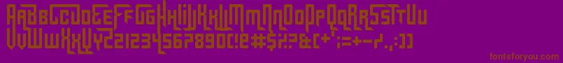 Шрифт Gridlocked – коричневые шрифты на фиолетовом фоне
