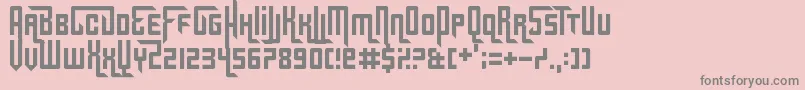 Czcionka Gridlocked – szare czcionki na różowym tle