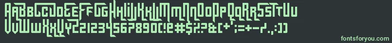 Czcionka Gridlocked – zielone czcionki na czarnym tle