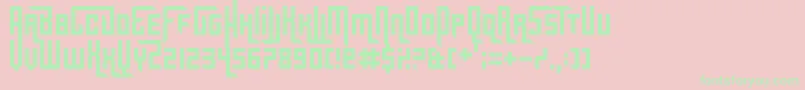 Gridlocked Font – Green Fonts on Pink Background