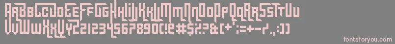 Gridlocked Font – Pink Fonts on Gray Background