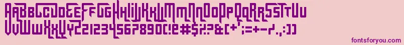 Gridlocked Font – Purple Fonts on Pink Background