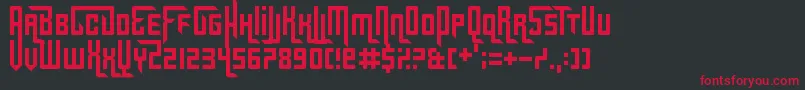 Gridlocked Font – Red Fonts on Black Background