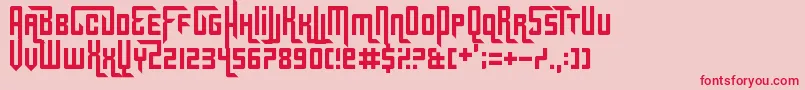 Gridlocked Font – Red Fonts on Pink Background