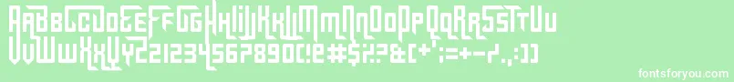 Gridlocked Font – White Fonts on Green Background