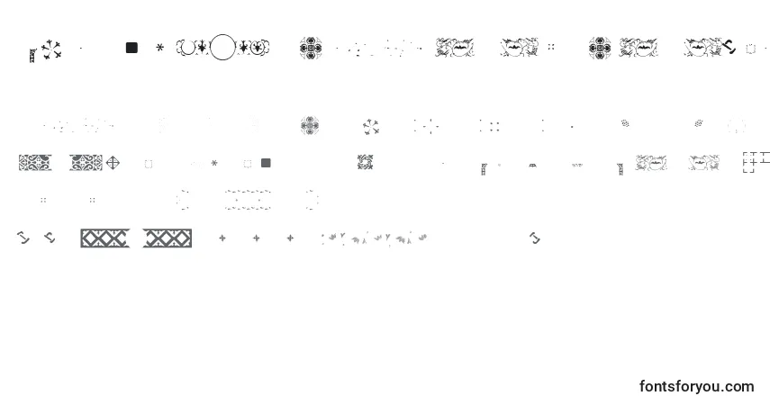 Schriftart Pfornmtreasures2Layer5 – Alphabet, Zahlen, spezielle Symbole