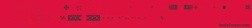 Fonte Pfornmtreasures2Layer5 – fontes pretas em um fundo vermelho