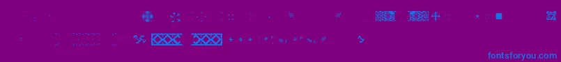 Pfornmtreasures2Layer5 Font – Blue Fonts on Purple Background