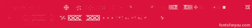 Pfornmtreasures2Layer5-Schriftart – Rosa Schriften auf rotem Hintergrund