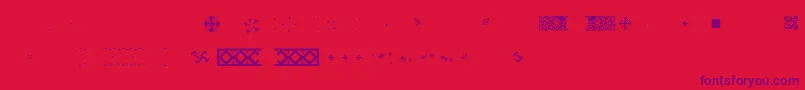 Pfornmtreasures2Layer5 Font – Purple Fonts on Red Background