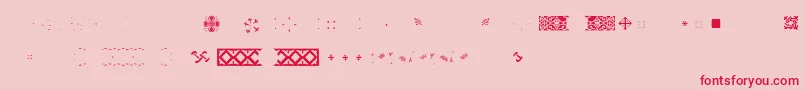 フォントPfornmtreasures2Layer5 – ピンクの背景に赤い文字